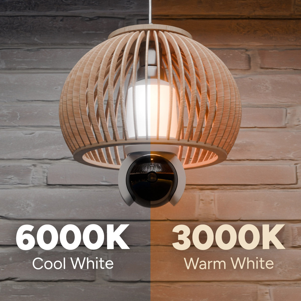 Wi-Fi Smart Lightbulb Pan-Tilt Camera