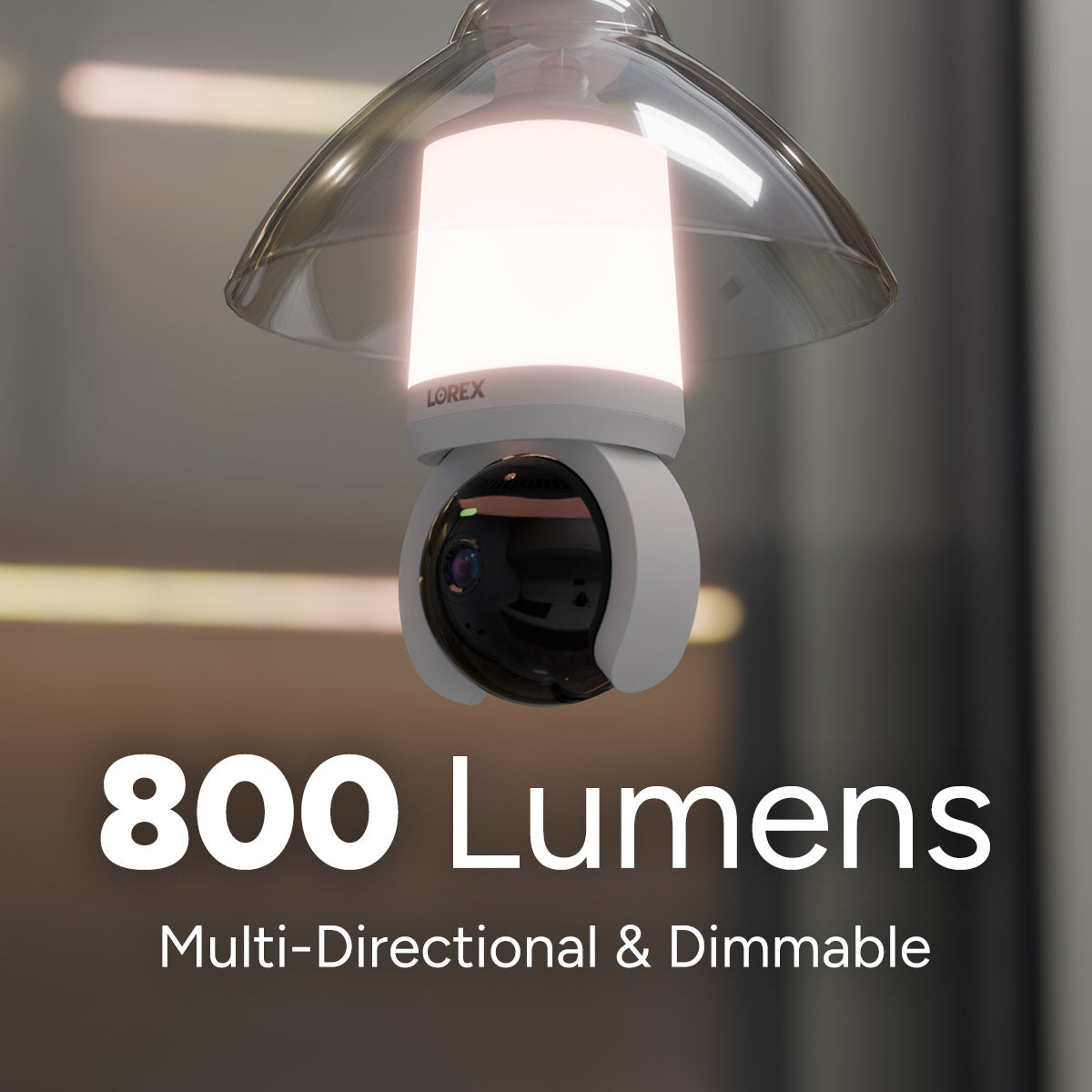 Wi-Fi Smart Lightbulb Pan-Tilt Camera